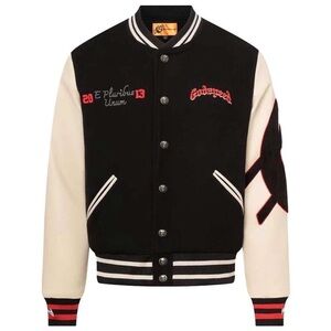 Godspeed Classic Black and Cream Varsity Jacket